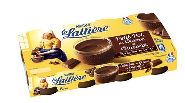 Le petit pot de crème chocolat, La Laitière  (8 x 100 g)