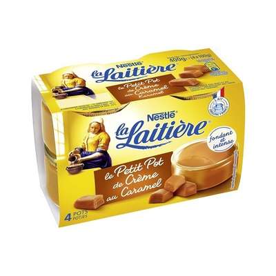 Petit pot Crème au caramel, La Laitière (4 x 100 g)