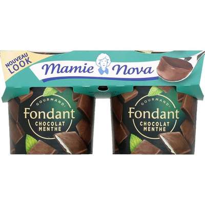 Dessert fondant chocolat et menthe, Mamie Nova (2 x 150 g)