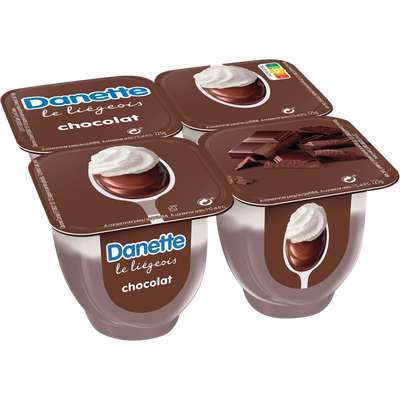 Liégeois au chocolat, Danette (4 x 100 g)