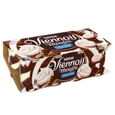 Mousse de Viennois au chocolat, Nestlé (8 x 90 g)