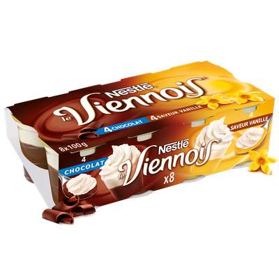 Le Viennois panaché Chocolat et Vanille, Nestlé (8 x 100 g)