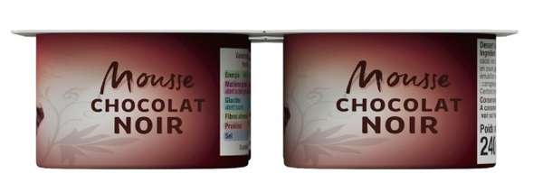 Mousse chocolat noir, U (4 x 60 g)