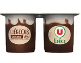 Liegeois au chocolat, U BIO (4 x 100 g)