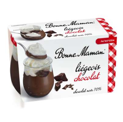 Dessert liégeois chocolat, Bonne Maman (2 x 105 g)