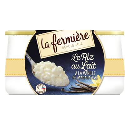 Riz au lait à la vanille, La Fermière (2 x 160 g)