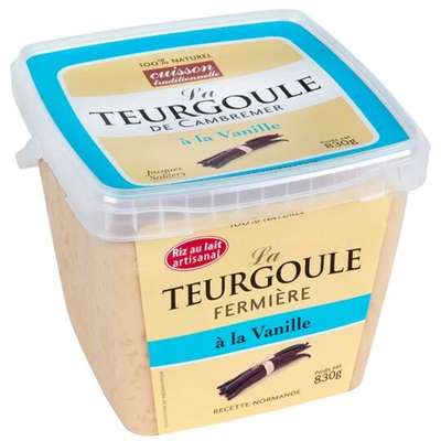 La teurgoule fermière "riz au lait normand" à la vanille, La Teurgoule de Cambremer (830 g)
