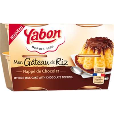 Gâteau de riz au chocolat, Yabon (4 x 125 g)