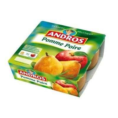 Compote pomme/poire, Andros (4 x 100 g)