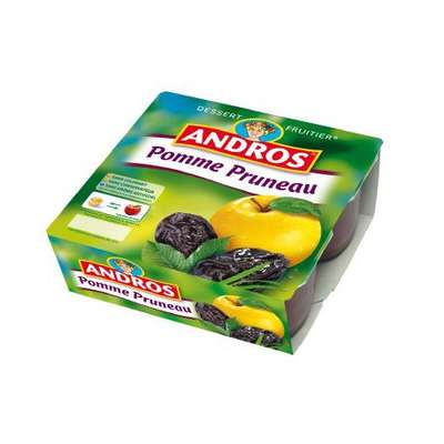 Compote pomme/pruneau, Andros (4 x 100 g)