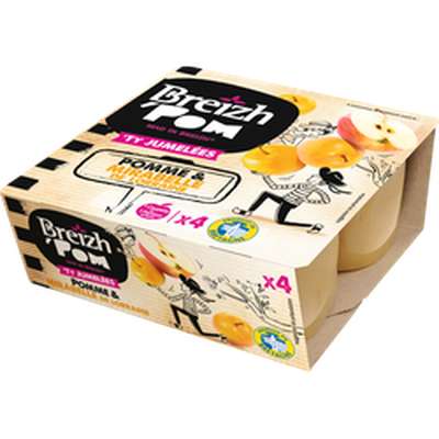 Compote pomme et mirabelle de Lorraine, Breizh'Pom (4 x 100 g)