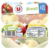 Purée de fruits aux pommes sans sucres ajoutés, U (4 x 100 g)