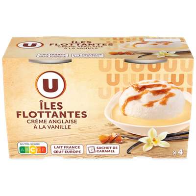 Iles Flottantes et sachet caramel, U (4 x 100 g)
