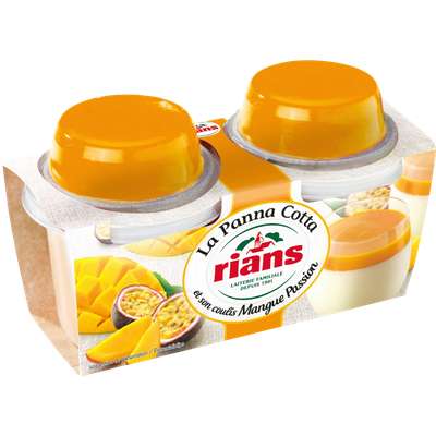 Panna Cotta Coulis  mangue passion, Rians (2 x 120 g)
