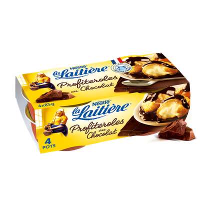 Profiteroles au chocolat, La Laitière (4 x 90 g)