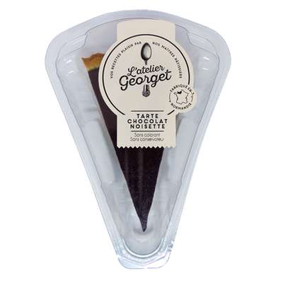 Part de tarte chocolat noisette, L'Atelier Georget (100 g)