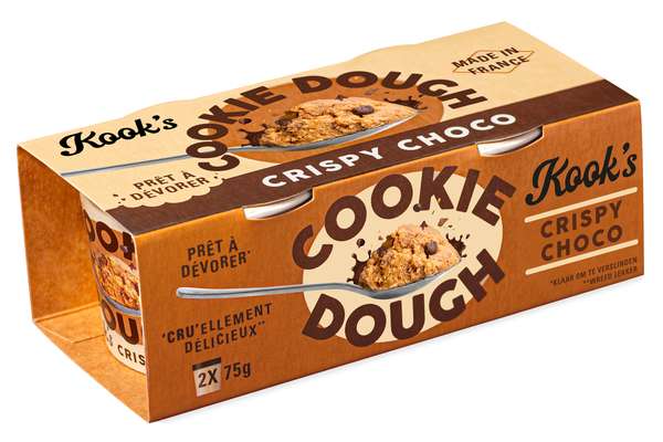 Cookie dough crispy choco, Kook's (2 x 75 g)