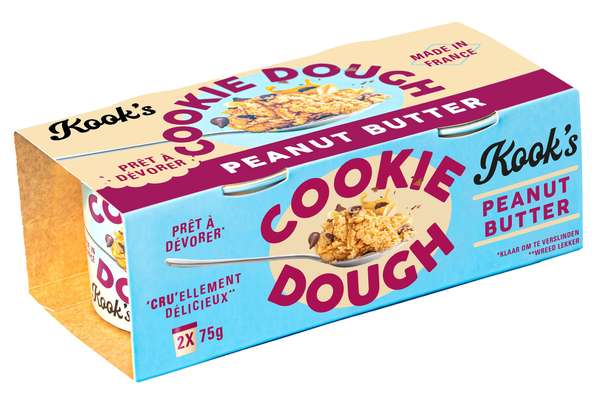 Cookie dough beurre de cacahuètes, Kook's (2 x 75 g)