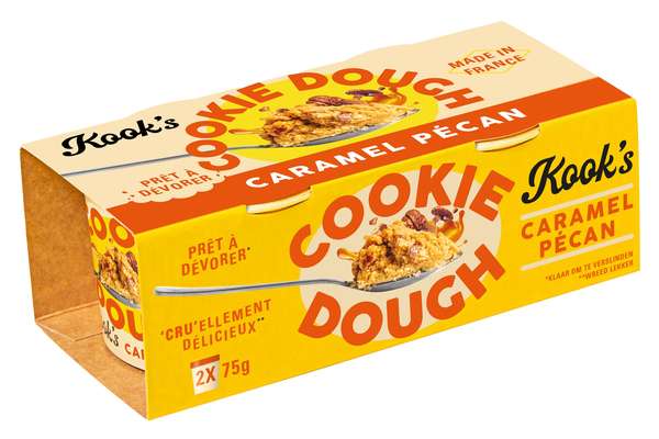 Cookie dough caramel pécan, Kook's (2 x 75 g)