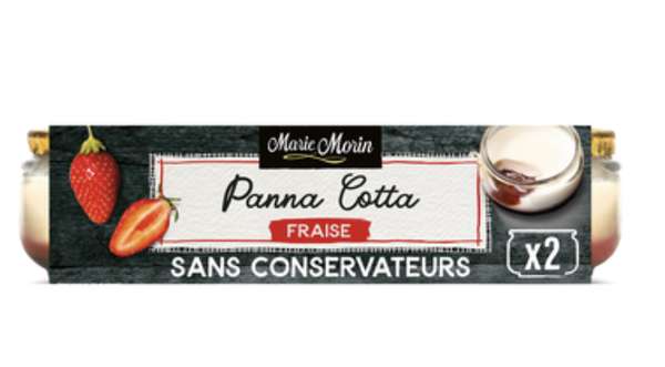 Panna Cotta à la fraise, Marie Monin (2 x 120 g)