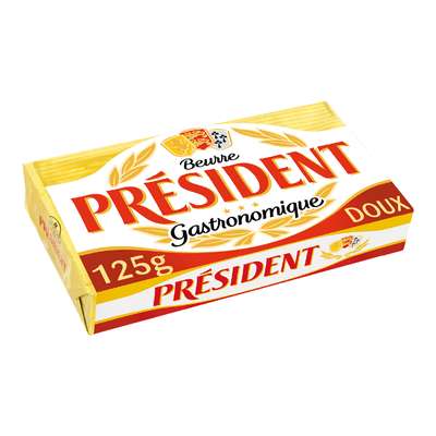 Beurre doux gastronomique, Président (125 g)