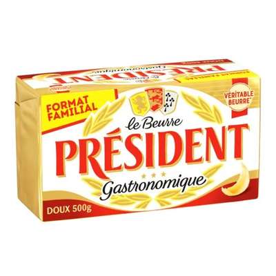 Beurre doux gastronomique, Président (500 g)