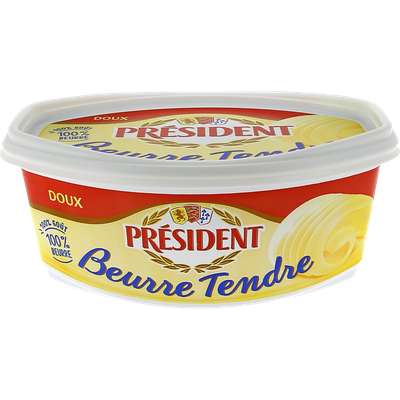 Beurre doux tendre, Président (500 g)
