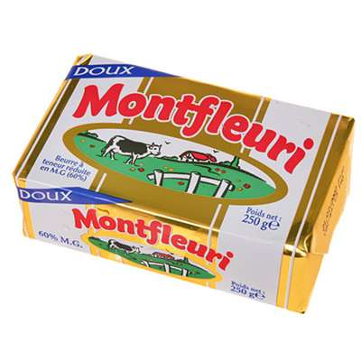 Beurre doux allégé 60% MG, Montfleuri (250 g)