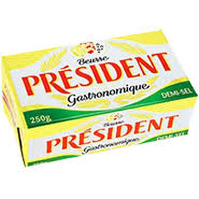 Beurre demi sel gastronomique, Président (250 g)