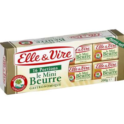 Mini Beurre demi-sel, Elle & Vire (16 x 12.5 g)
