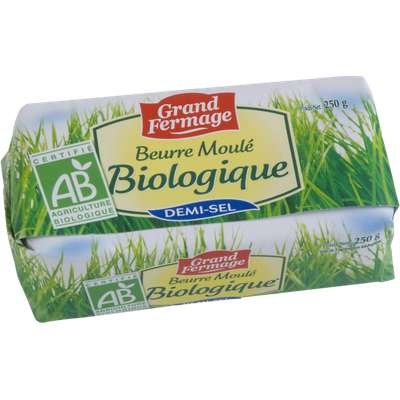 Beurre demi-sel moulé BIO, Grand Fermage (250 g)
