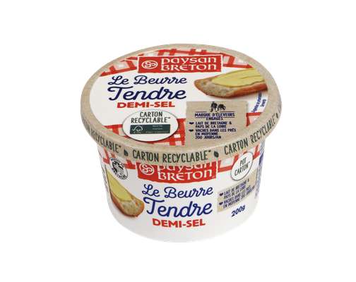 Beurrier demi sel tendre 80%MG, Paysan Breton  (200 g)