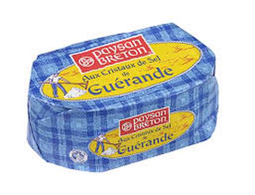 Beurre de baratte moulé au sel de Guérande, Paysans Breton (250 g)