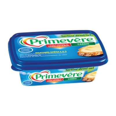 Margarine à tartiner demi-sel 55% MG, Primevère (250 g)