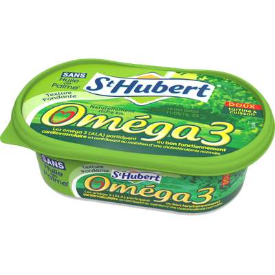 Margarine Omega 3 doux sans huile de palme, Saint Hubert (250 g)