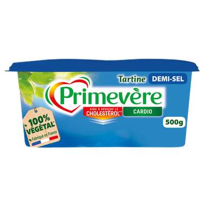 Matière grasse à tartiner demi-sel, Primevère (500 g)