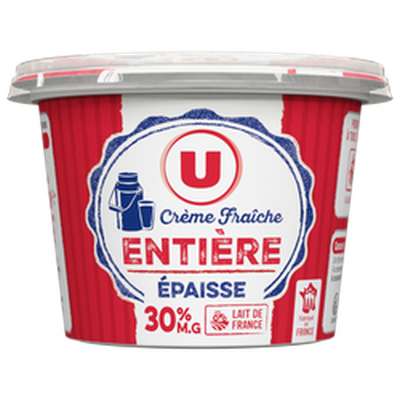 Crème fraîche épaisse entière 30% MG, U (450 g)
