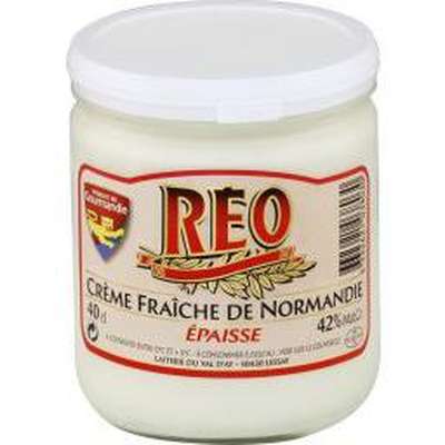 Crème fraîche épaisse de Normandie 42% de MG, Réo (40 cl)