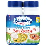 Crème légère semi épaisse 18% MG UHT, Bridélice (2 x 25 cl)