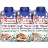 Crème fraiche semi-épaisse légère 18% MG, Elle & Vire (3 x 20 cl)