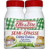 Crème entière semi épaisse 30% MG, Elle & Vire (2 x 25 cl)