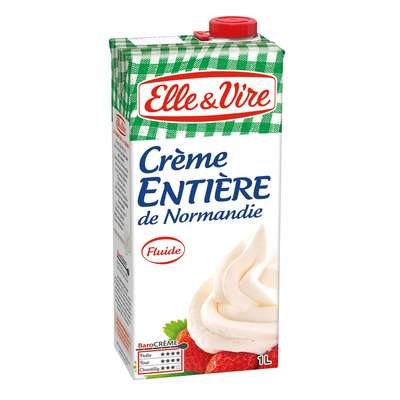 Crème entière 30% MG, Elle & Vire (1 L)
