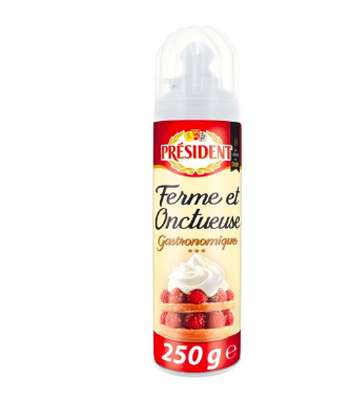 Crème fouettée ferme et onctueuse, Président (250 g)