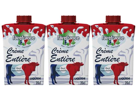 Crème entière liquide 30% MG, Fairefrance (3 x 20 cl)