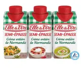 Crème entière semi-épaisse 30%MG, Elle & Vire (3 x 20 cl)