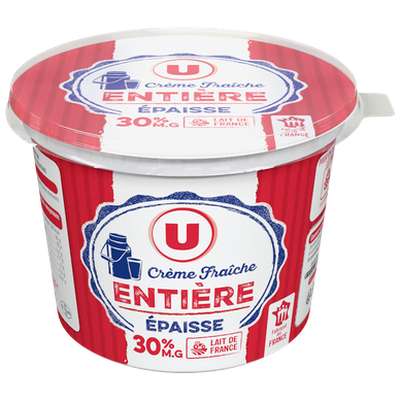 Crème fraîche épaisse 30% MG, U (190 g)