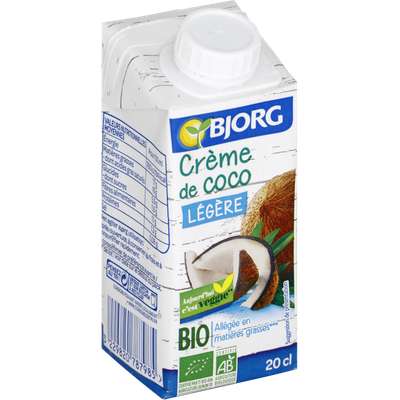Crème de coco légère BIO, Bjorg (200 ml)