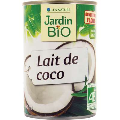 Lait de coco BIO, Jardin Bio (400 ml)