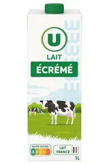 Lait écrémé UHT, U (1 L)