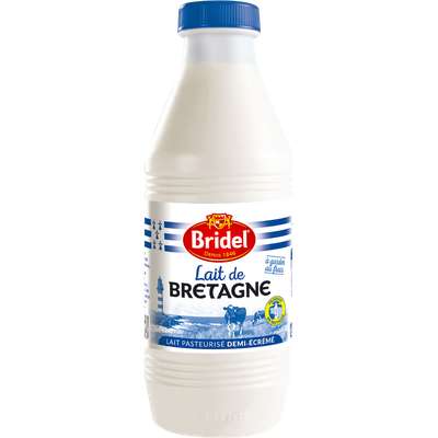 Lait frais pasteurisé demi écrémé Bridel (1 L)